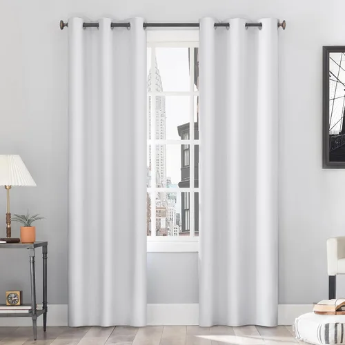 Vista 16 de Sun Zero Cyrus - Par de paneles de cortinas térmicas 100% opacas con ojales Cacao