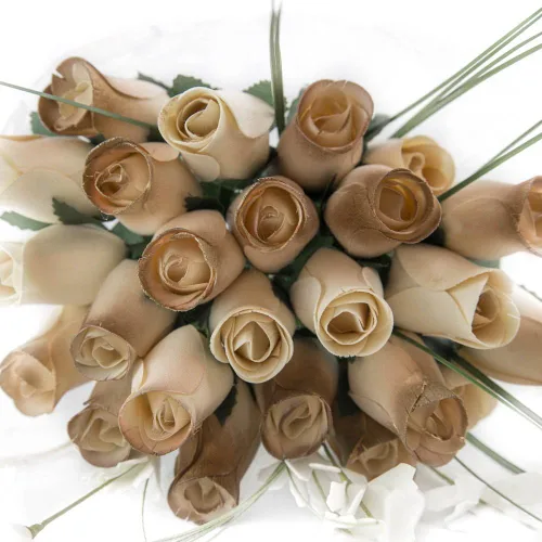 Vista 6 de Ramos originales de rosas de madera en 1, 2, o 3 docenas, Madera de abedul, 1 Docena