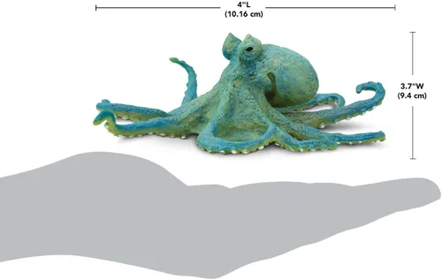 Vista 3 de Safari Ltd. Estatuilla de Pulpo - Figura de modelo realista de 5" - Juguete educativo para niños, niñas y niños de 3 años en adelante