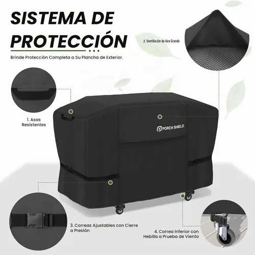 Vista 4 de Porch Shield Cubierta impermeable para plancha al aire libre 600D de 28 Negro