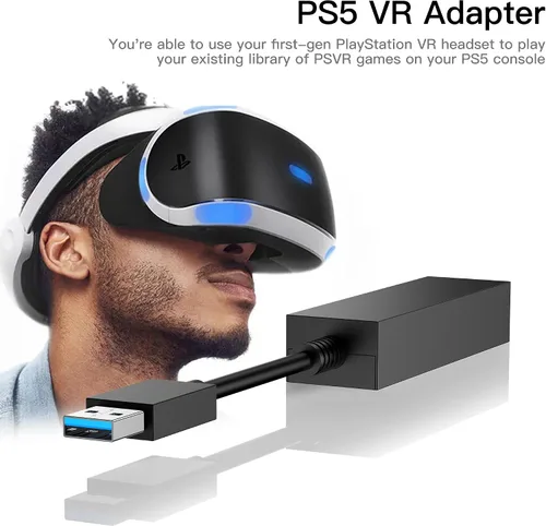 Vista 3 de MOSAHOLL Adaptador de cámara PS4 para consola PS5, PS VR compatible con PS4, accesorio convertidor PS VR