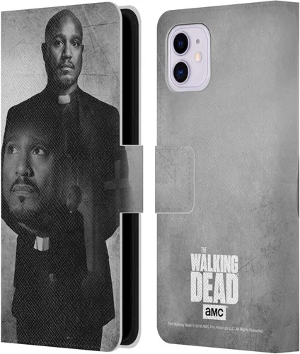 Vista 15 de Head Case Designs AMC - Funda de piel con licencia oficial de AMC The Walking Dead Abraham Double Exposure compatible con Apple iPhone 11