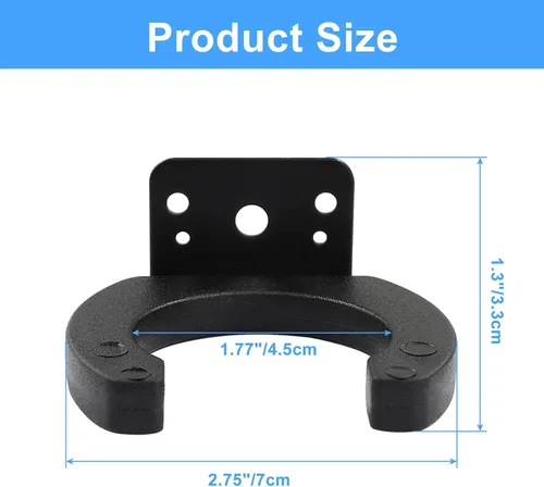 Vista 2 de Waziaqoc 2 soportes de micrófono para soporte de micrófono, clip de micrófono negro, soporte de micrófono montado en la pared para uso en el hogar
