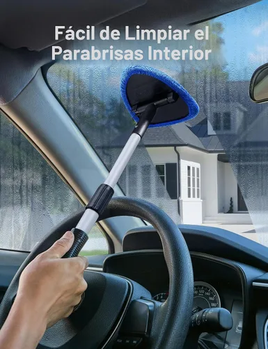 Vista 6 de AstroAI - Limpiador de parabrisas, limpiador de microfibra para ventanas de automóviles con 4 almohadillas de microfibra reutilizables, lavables