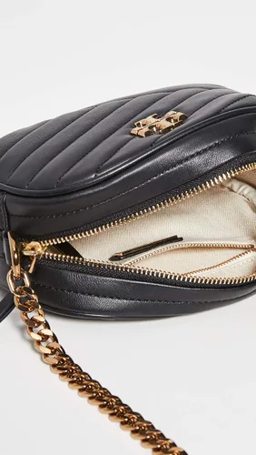 Vista 6 de Tory Burch Women's Kira Chevron Small Camera Bag, Black, One