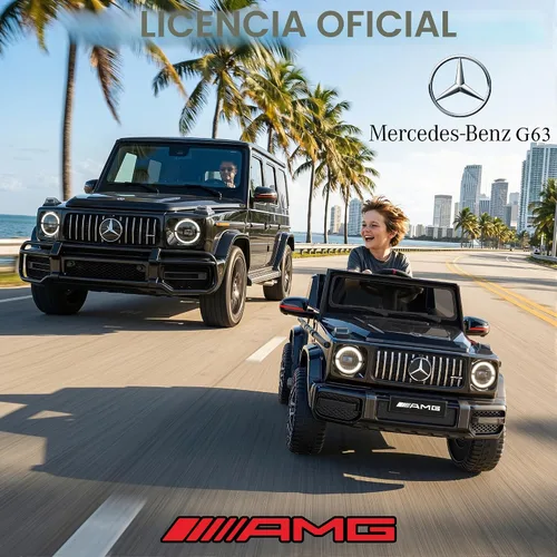 Vista 2 de Mercedes-Benz G63 - Coche eléctrico para niños, 12 V, con control remoto Negro