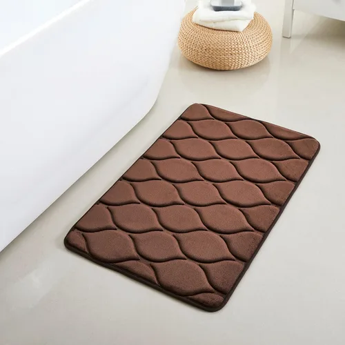 Vista 11 de Yafa Home Fashion 1 alfombra de baño de 17 x 24 pulgadas, espuma viscoelástica, absorbente de agua y antideslizante, color negro