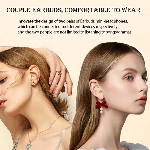 Vista 5 de Earbuds,Mini Invisible Sleep Earbuds,Bluetooth 5.4 Ultra-Stylish Headphones for Sleep,Comfortable Blocking Noise,2-Pack Small mini Invisible