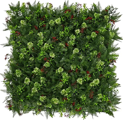 Vista 23 de ECOOPTS Rejilla de privacidad de hiedra sintética, paneles artificiales de boj de 20 x 20 pulgadas, plantas de seto topiario para decoración de #3