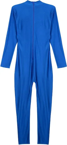 Vista 3 de FEESHOW Traje de leotardo de una pieza con cremallera y cuello alto para hombre