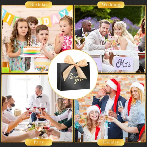 Vista 6 de Wesiti Paquete de 80 bolsas pequeñas de regalo de agradecimiento, lazo de coqueta para fiesta, cajas de cinta de lazo para boda novia, 4.5 x 1.8 x