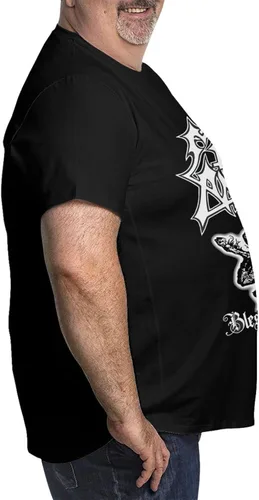 Vista 4 de GisjYoHlo Man Fat Man T Shirt Oversized Short Sleeve Cool Cotton Shirts Summer Tee