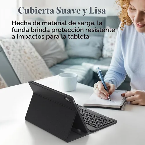 Vista 4 de Funda de teclado para iPad Pro de 12.9 pulgadas (modelo antiguo) 2015 1ª/2017 2ª generación - Teclado Bluetooth inalámbrico recargable, desmontable