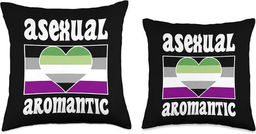 Vista 3 de Asexual Pride Flag Stuff Funny ACE Aromantic Merch Asexual Orgullo Aromático Bandera de Orgullo Divertido Ace, Almohada de 15.7 x 15.7 in, multicolor