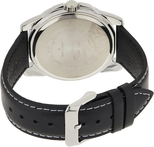 Vista 2 de Casio De los hombres mtp1314l-8av piel Negro Reloj de cuarzo con Esfera de color negro
