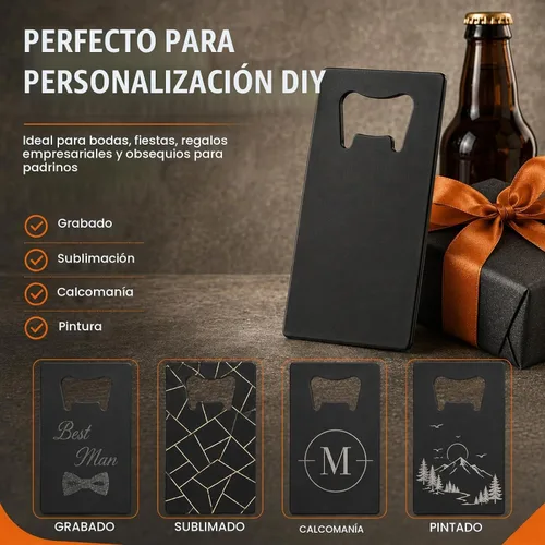 Vista 7 de CYEAH 60 abrebotellas de tarjetas de crédito, abrebotellas de acero inoxidable para póquer y padrinos de boda de póquer de metal, abrebotellas