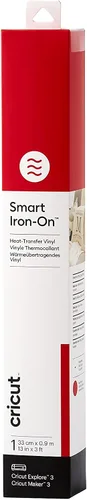Vista 9 de Cricut Smart 2008695 - Vinilo termotransferible para planchar, 1 lámina, 13.0 in x 3.0 ft, blanco, (3 pies), 2008695