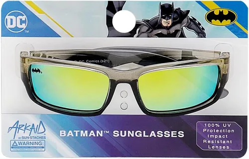 Vista 7 de DC Batman - Gafas de sol deportivas para niños, elegantes y duraderas, con protección UV, con funda de transporte suave, con licencia