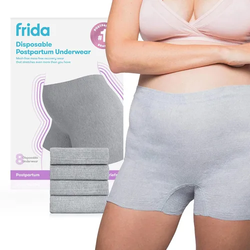 Vista 7 de Frida Mom Ropa interior posparto de 8 piezas Negro