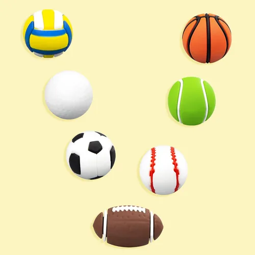 Vista 5 de Dijes de decoración deportiva 3D para baloncesto, fútbol, golf, béisbol, voleibol, fútbol, tenis, regalo para niños, niñas, adolescentes, hombres