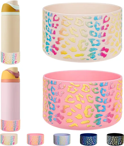 Vista 47 de WK IEASON 2 fundas de silicona para botella de agua Owala, base protectora para botella de agua Owala FreeSip Twist y Flip Flask accesorios