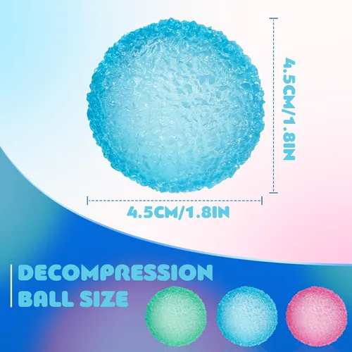 Vista 2 de 3 bolas antiestrés para adultos, bola blanda sensorial con textura de gel de memoria para niños y adultos, ejercicios de mano, regalos de fiesta