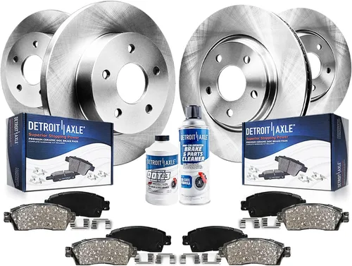 Vista 11 de Detroit Axle - Kit de freno para Nissan Rogue 2014, 2015, 2016, 2017, 2018, 2019, rotores de freno de disco de cerámica, con repuesto de hardware