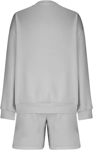 Vista 9 de DOLKFU Womens 2 Piece Outfits Trendy Long Sleeve Crewneck Hoodie Sweatshirt and High Waist Shorts Set Casual Fall Tracksuit