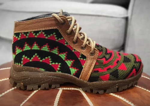 Vista 2 de Wayuu - Botines unisex, tejido a mano