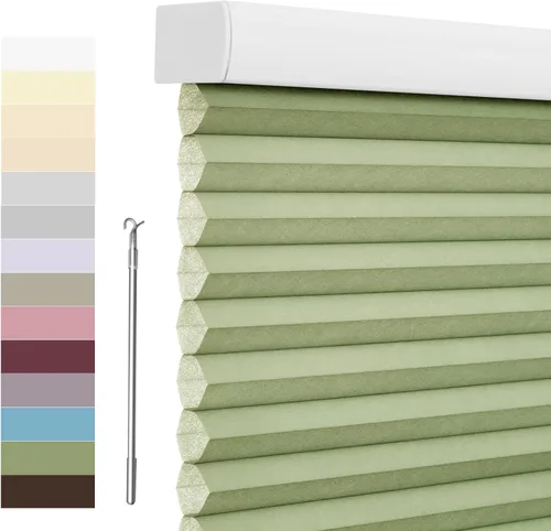 Vista 26 de Tonature Persianas Celulares de Tamaño Personalizado para Ventanas Cortinas Blackout sin Cordón Persianas Enrollables Protección UV Aislamiento