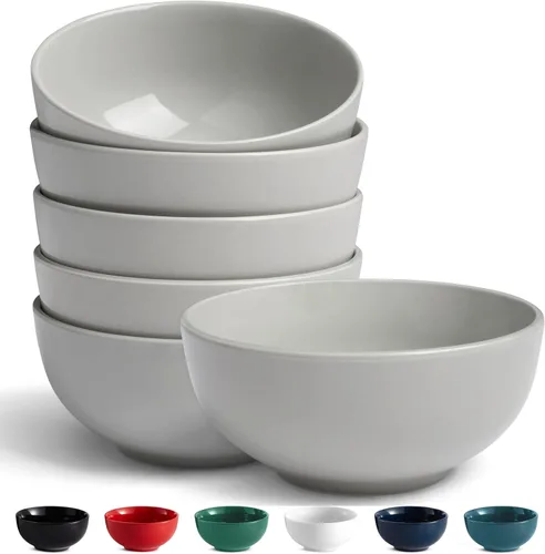 Vista 17 de KooK Tazones de sopa, cuenco para cereales, cerámica, cuencos para cocina, microondas, lavavajillas y congelador, platos de porcelana para pasta