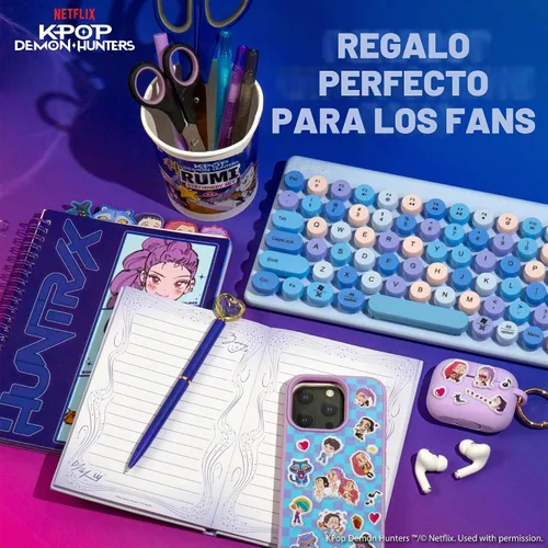 Vista 7 de Horizon Group USA Juego de calcomanías hinchadas para niños, cazadores de demonios Kpop