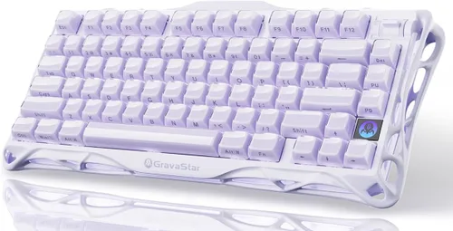 Vista 13 de GravaStar Mercury K1 75% Wireless Mechanical Gaming Keyboard, Aluminum Alloy, Gasket Compact Custom Keyboard Hot-Swap Socket, Linear Switches, RGB