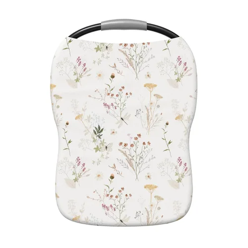 Vista 10 de Pobi Baby Premium - Funda multiusos para lactancia, asiento de automóvil, carrito de compras, silla alta y funda de lactancia, bufanda floral