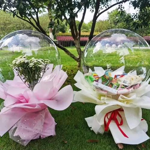 Vista 6 de 10 globos BoBo de boca extra ancha preestirados, bola grande de relleno transparente de 30 pulgadas, globos transparentes gigantes para el día