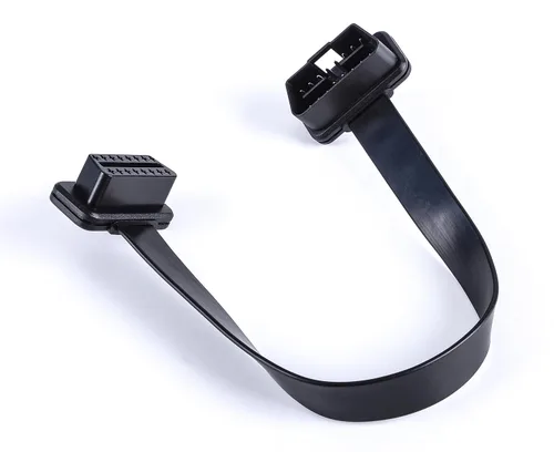 Vista 6 de Cable de diagnóstico de extensión de cinta OBD 2 OBD ii de perfil bajo macho a hembra 16 pines completamente conectado para lector de código