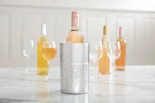 Vista 2 de Personalización Universo Lavish Apellido Enfriador de vino inoxidable