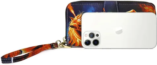 Vista 42 de Cartera de mano para mujer, estilo bohemio, con RFID, elegante, espaciosa con correa para viajes, capacidad para tarjetas, teléfono, dinero