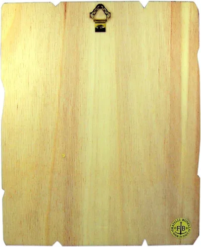 Vista 2 de Laser Cut Wooden Wall Plaques Placa de pared de madera con el icono de San Miguel Arcángel, 9 1/4 pulgadas