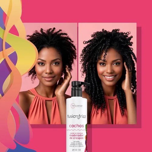 Vista 6 de Brscience Fusionfrizz Curls 4A, 4B, 4C - Crema de peinado rizado 16.9 fl oz