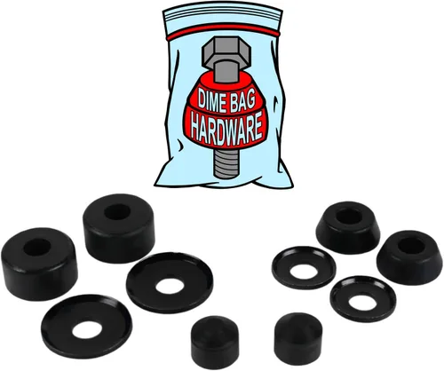 Vista 8 de Kit de reconstrucción de camiones de skate Dime Bag Hardware con cojinetes, arandelas, pivotes para 2 camiones