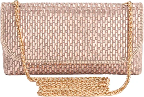 Vista 8 de Bolso de mano con diamantes de imitación con purpurina, bolsa de hombro formal para mujer, boda, cóctel, fiesta, graduación, caja de regalo
