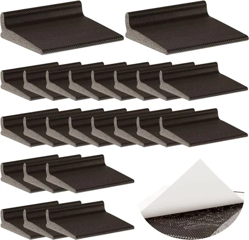 Vista 11 de Pangda 10 sellos para esquina de puerta, sellos autoadhesivos para esquinas de puerta, elevados detrás de burletes para aislamiento de ruido y Beige