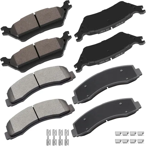 Vista 15 de Cciyu D627 Kit de 4 piezas de pastillas de freno cerámicas traseras 1994-2004 para Ford Mustang