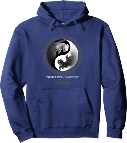 Vista 4 de Sudadera con capucha de How To Train Your Dragon 3 Hidden World Yin Yang Dragons, Negro, S