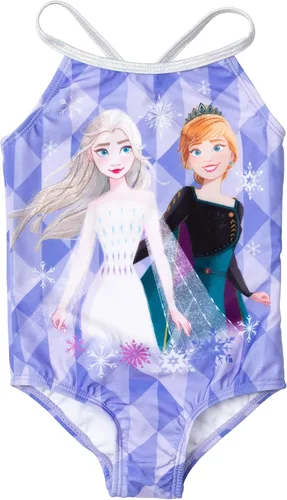 Vista 6 de Disney Frozen Princess Anna Elsa Frozen Girls - Paquete de 2 trajes de baño cruzados de una pieza para niños pequeños a grandes