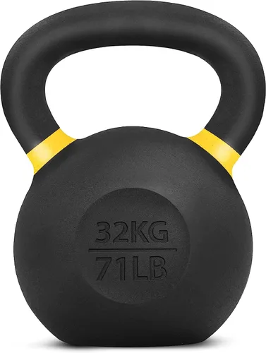 Vista 17 de Yes4All Powder Coated Cast Iron Kettlebell, Single Deep Blue, 40 KG / 88 LB