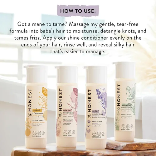Vista 9 de The Honest Company Acondicionador de vainilla cítrica + paquete desenredante acondicionador (10 onzas líquidas, 4 onzas líquidas) Derivado