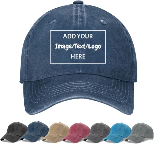 Vista 11 de Gorra de béisbol personalizada para hombres y mujeres, diseño personalizado de tu propio texto, foto nombre, sombrero de camionero ajustable