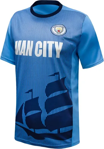 Vista 3 de Icon Sports Officially Licensed Manchester City FC Game Day Shirt - Unisex Adult